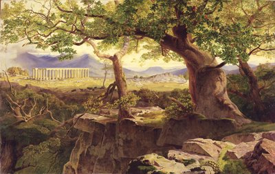The Temple of Apollo, Bassae by Edward Lear